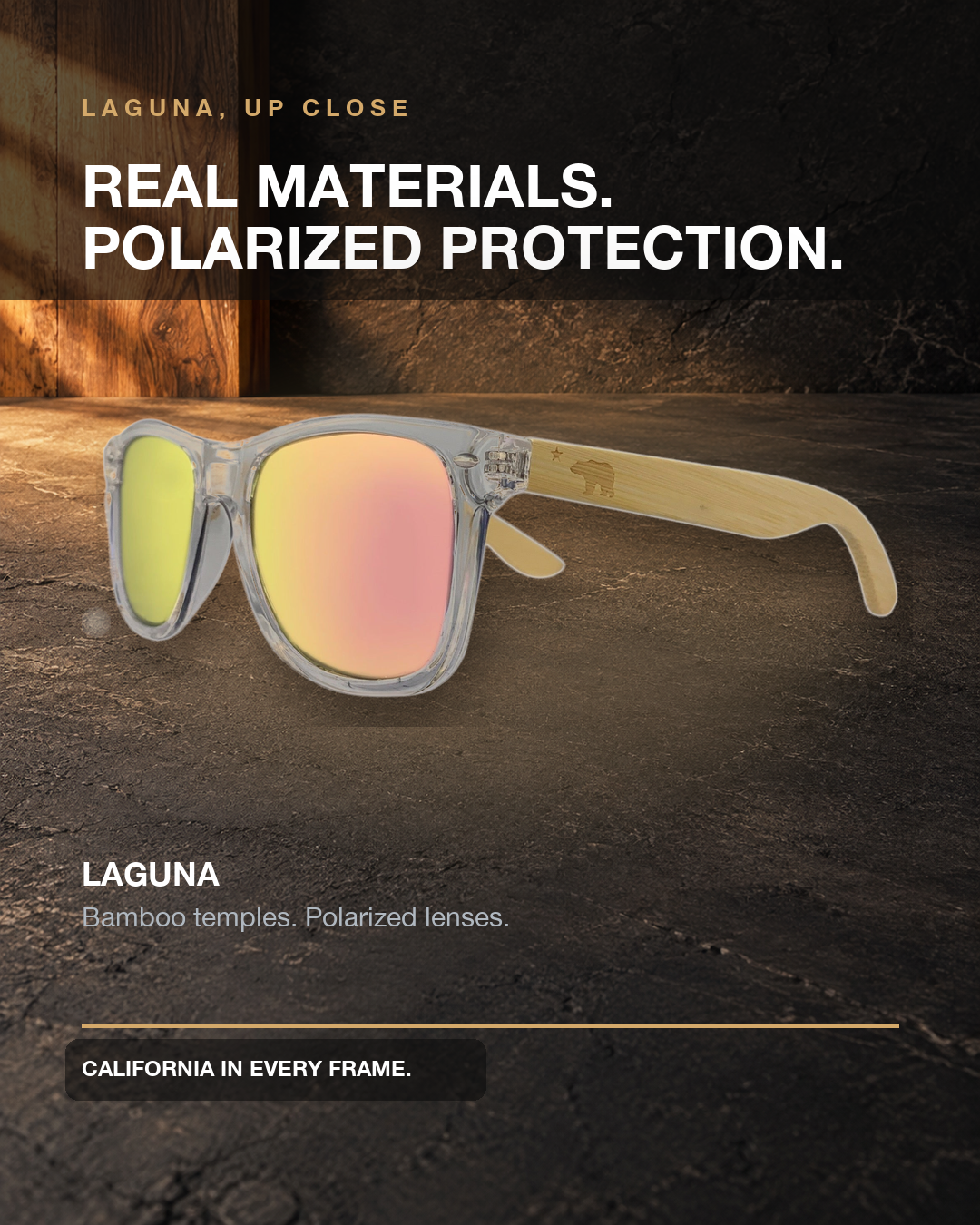 Laguna sunglasses material proof