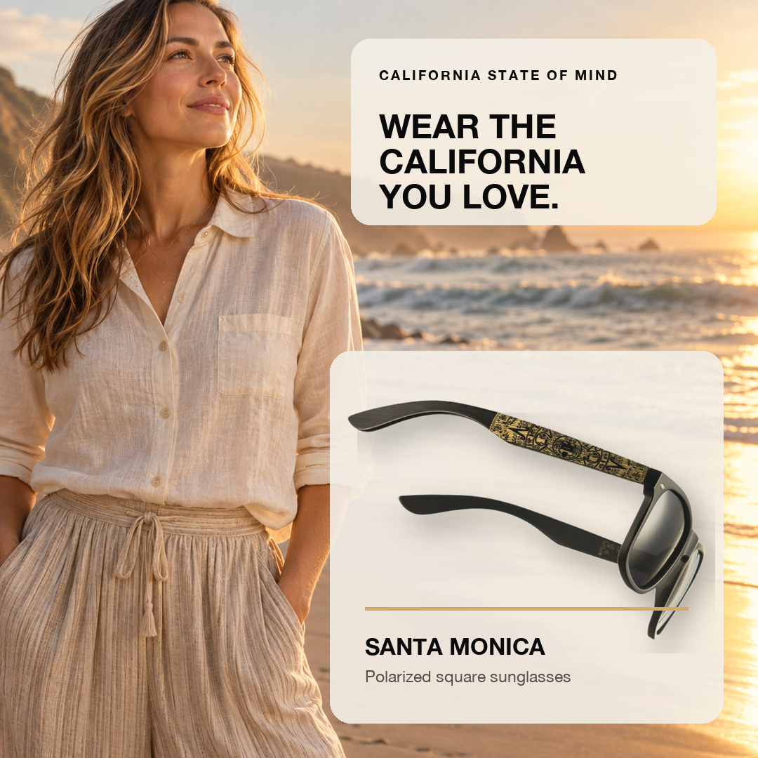 Santa Monica beach lifestyle square feed creative